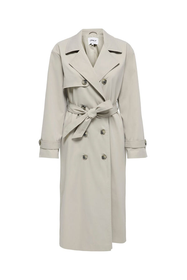 Only Long with belt trench coat printed