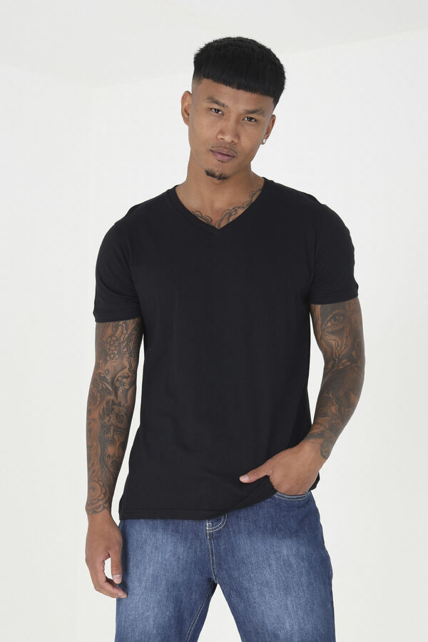 Brave Soul Essential short-sleeved T-shirt Crna