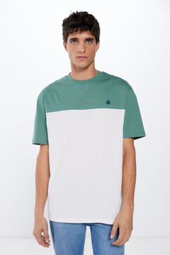 Springfield Camiseta color block marfil