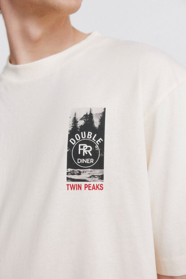 Springfield Camiseta Twin Peaks blanco