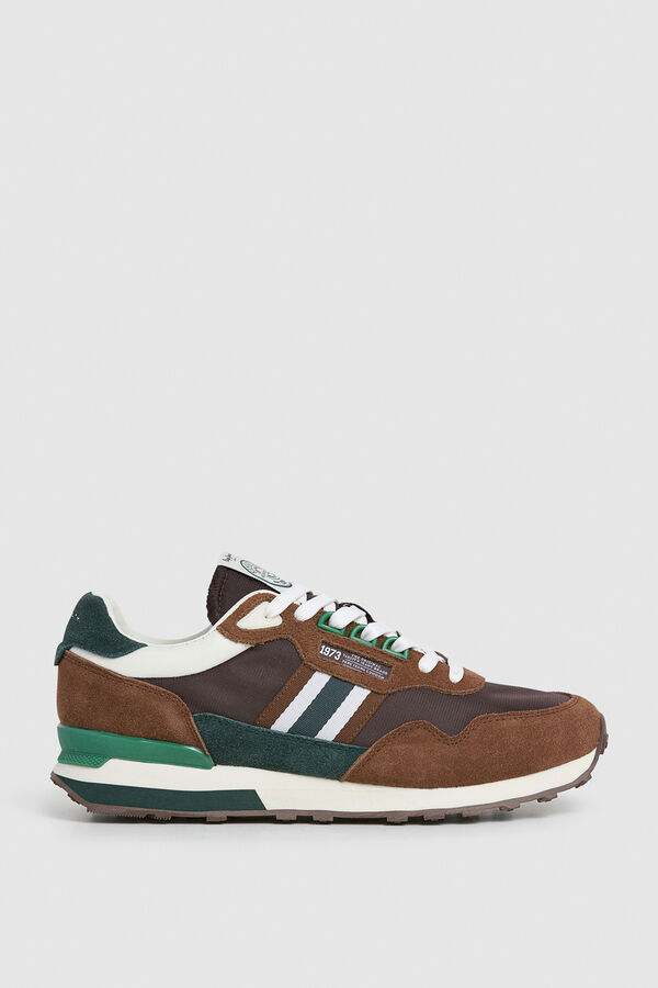 Pepe Jeans Running Shoes With Suede Details nude