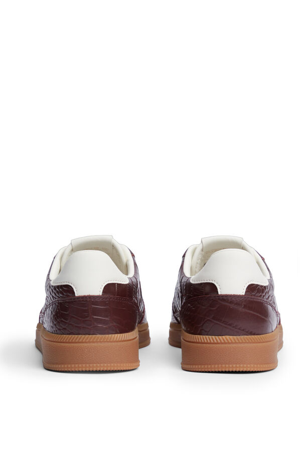 Tommy Jeans Zapatillas piel con bandera burdeos
