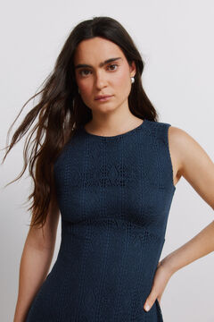 Springfield Vestido midi tirantes bordado