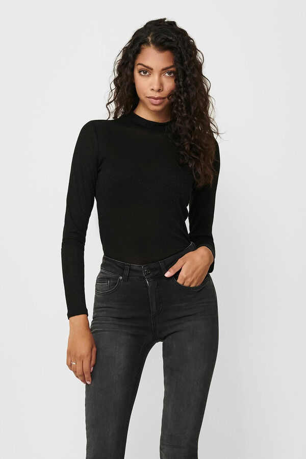 Only Mock turtleneck jumper black