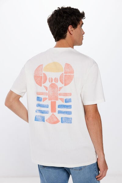 Springfield Majica sa motivom akvarel jastoga boja slonovače