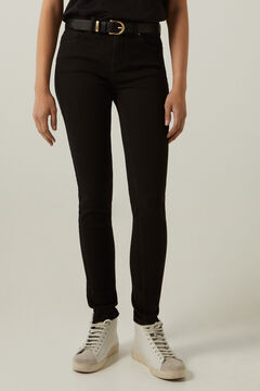 Springfield Sustainable Wash Slim Recycled Cotton Jeans. black