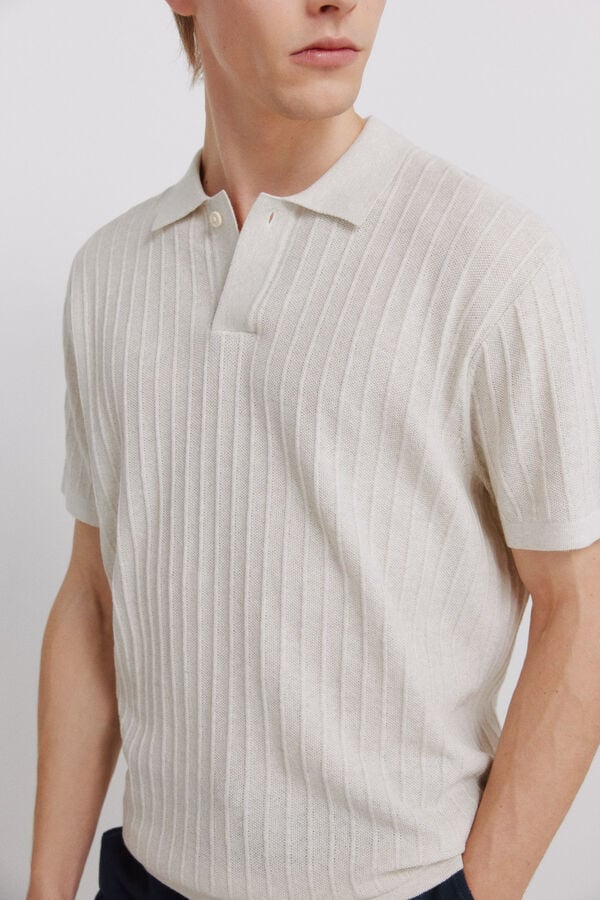 Springfield Basic structured polo shirt grey