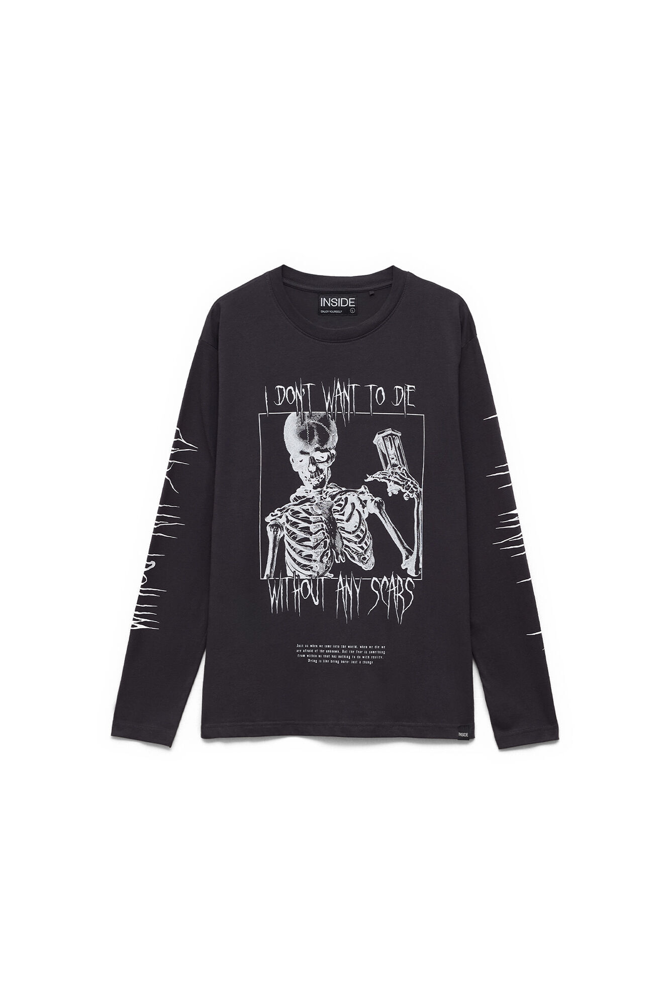 Inside T-shirt com estampado g&oacute;tica