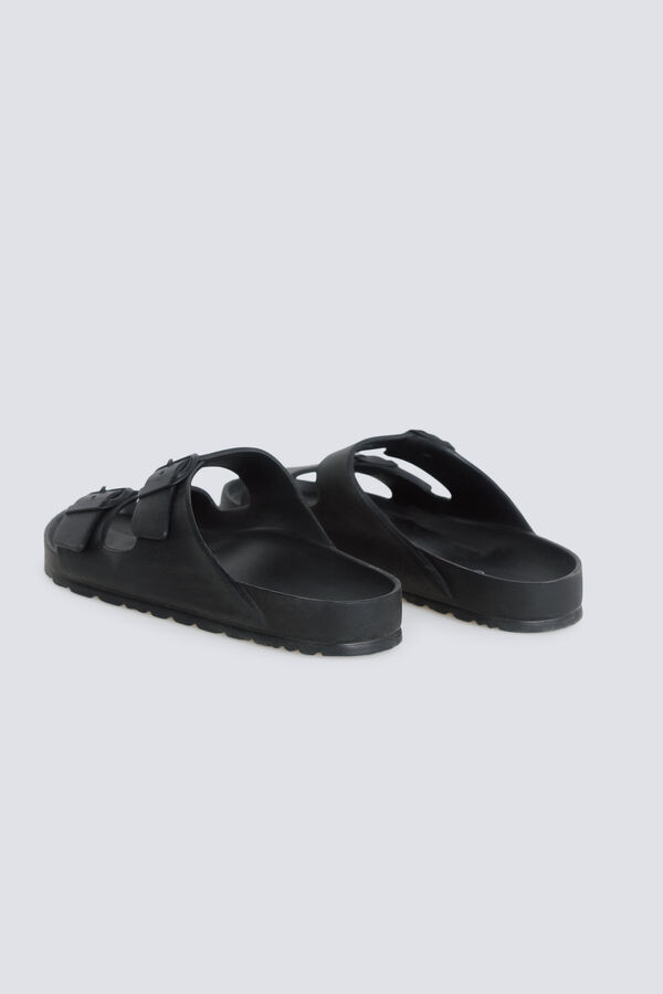 Springfield Rubber buckle sandal black