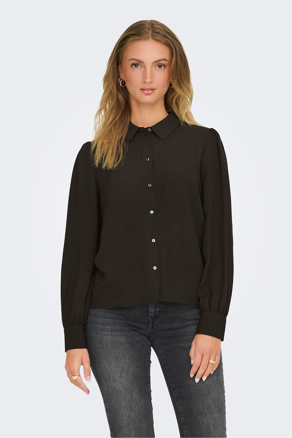 JDY Flowy long sleeve shirt Braon