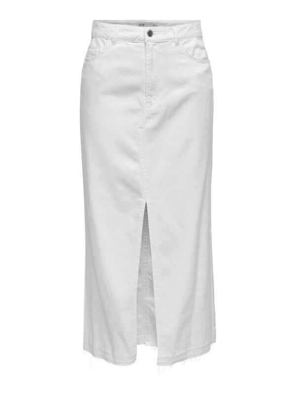Springfield Midirock Jeans Weiß blanco