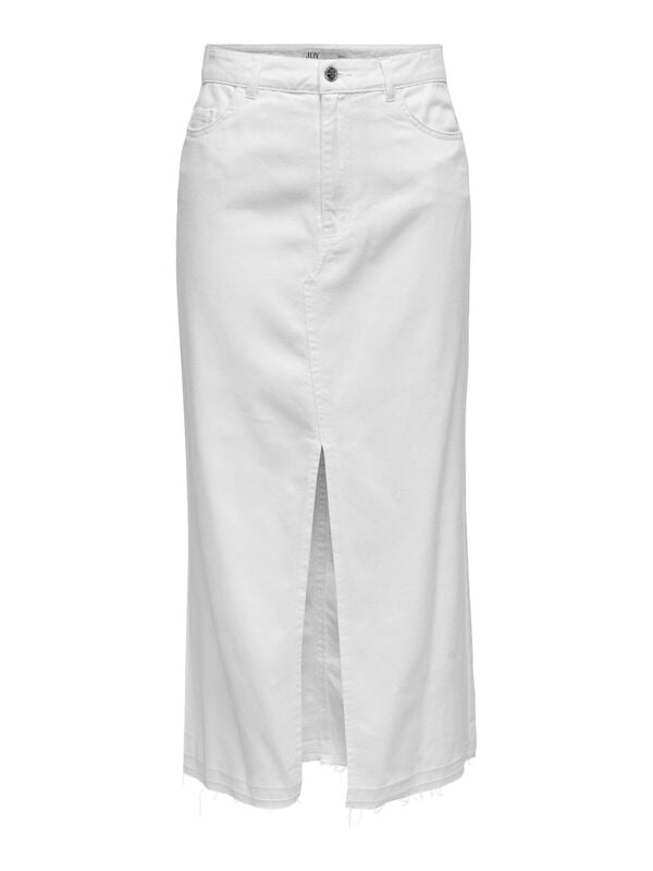 Springfield White denim midi skirt bela