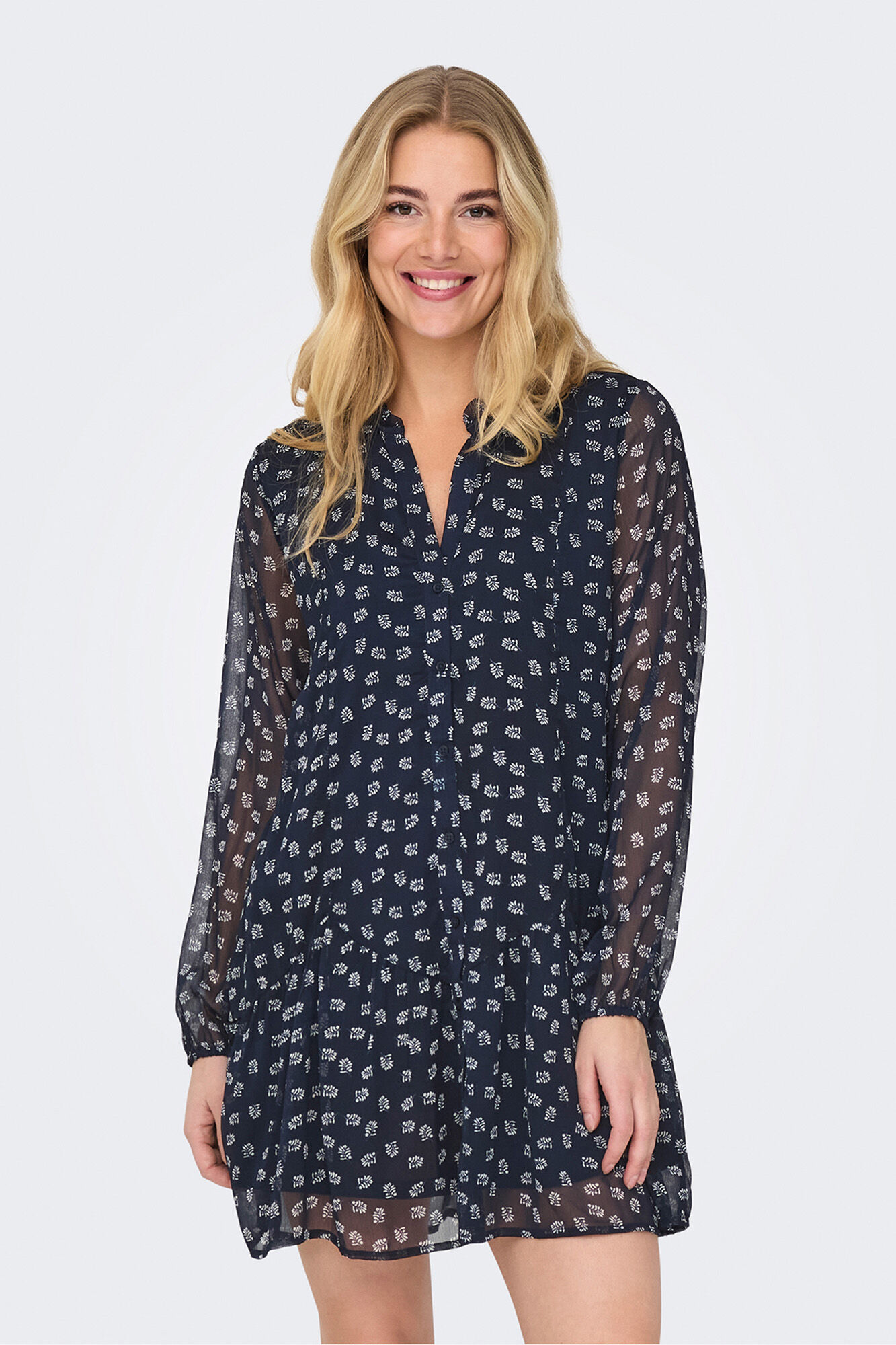 Only Vestido curto de gaze