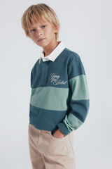 Springfield Kids Boy's long sleeve polo shirt Zelena