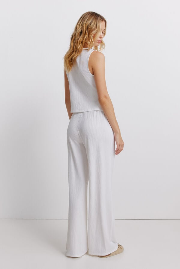 Springfield Long trousers with structure pink