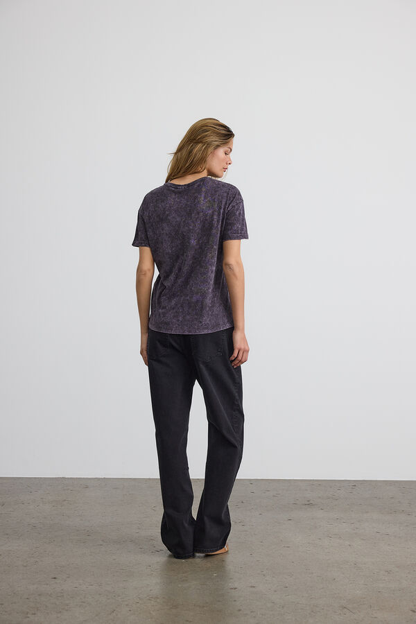 Noisy May Linen look T-shirt grey