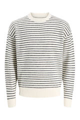 Jack & Jones Jersey-Knit striped jumper white