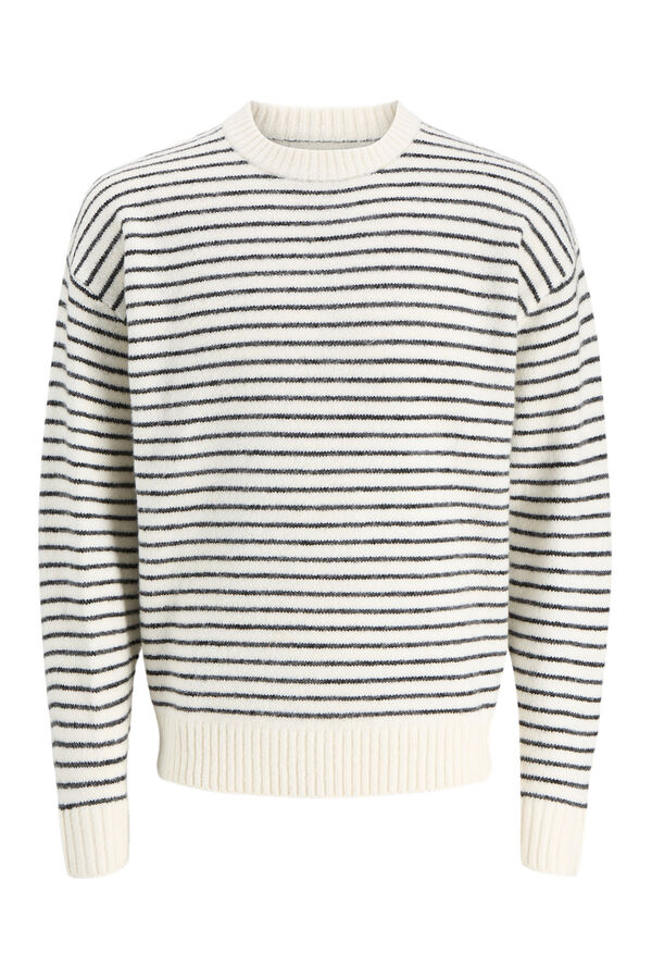 Jack & Jones Jersey-Knit striped jumper white