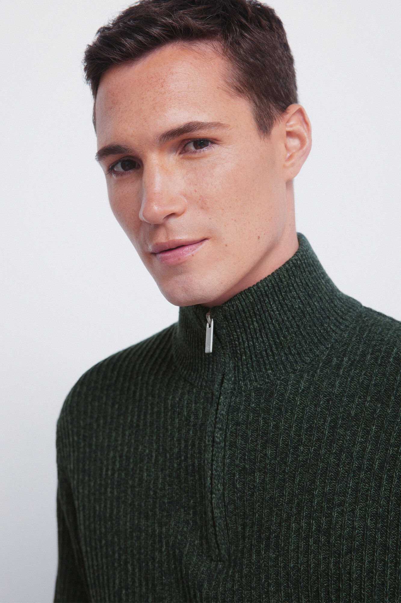 Springfield Ribbed zip fastening jumper