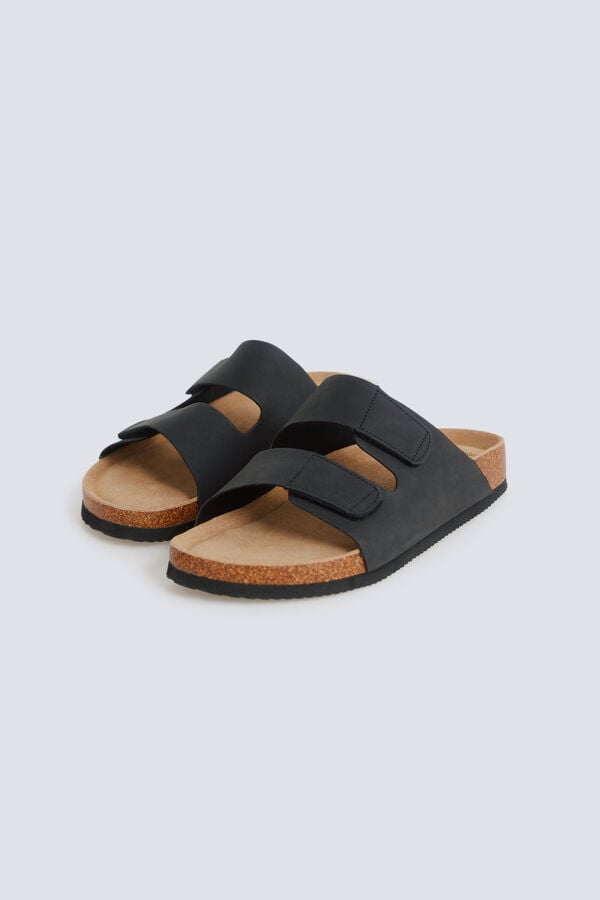 Springfield Double strap velcro sandal black