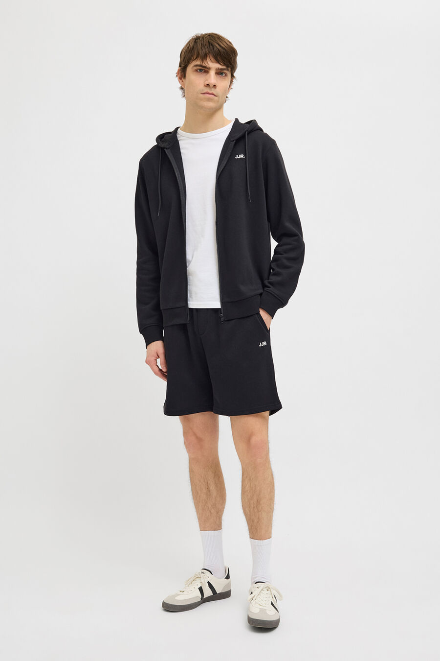 Bermudas jogger tiro medio