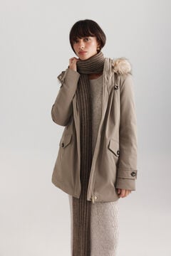 Springfield Parka with fur hood and buckle