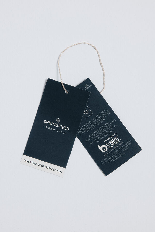 Springfield Cotton shirt with edging grey