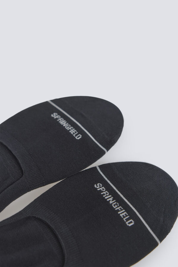 Springfield Pack 2 calcetines invisibles b&aacute;sicos negro