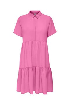 Springfield Short dress with short sleeves pink