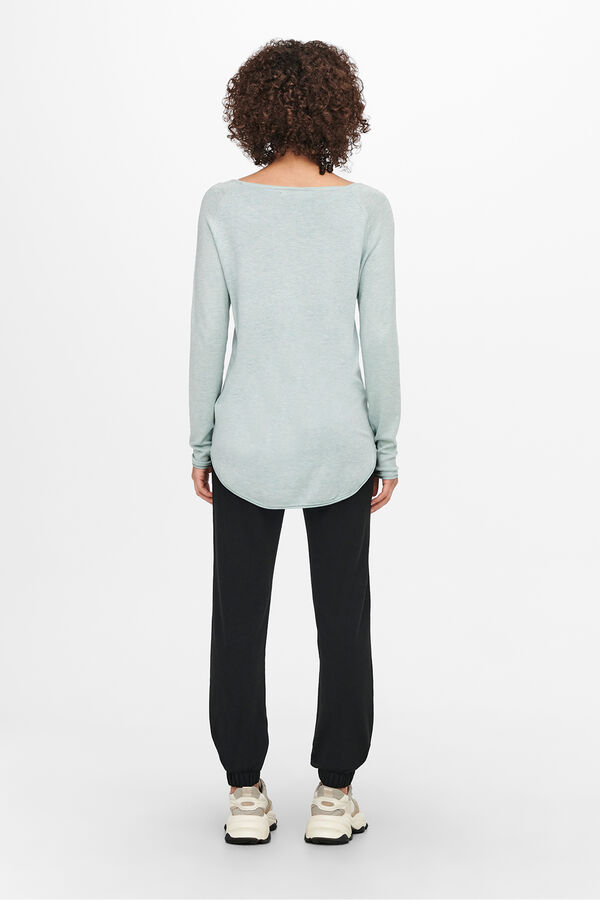 Only Jersey de punto cuello redondo azul