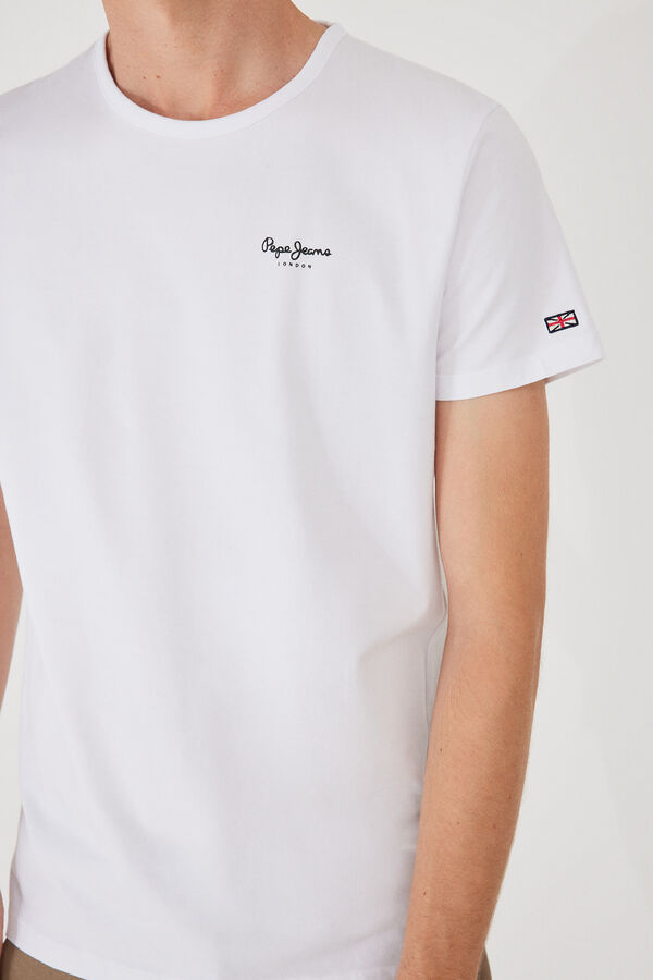 Springfield Camiseta básica manga corta blanco