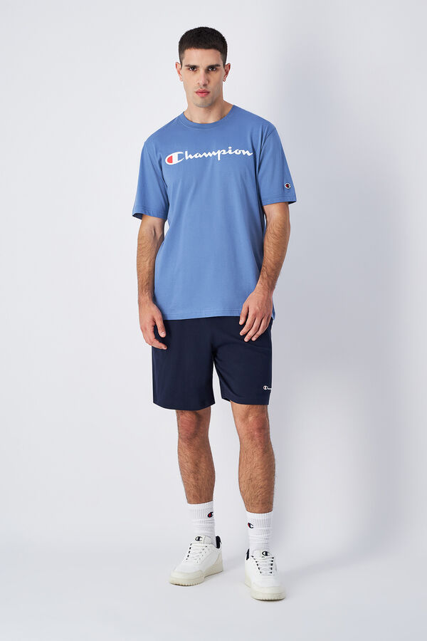 Champion Camiseta masculina de algod&atilde;o azul