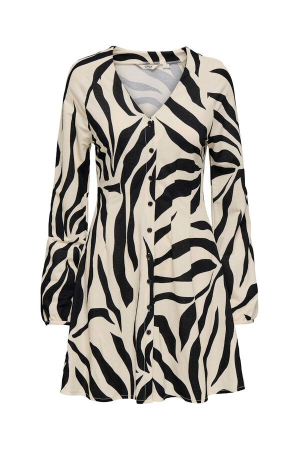 Only Vestido corto estampado floral negro