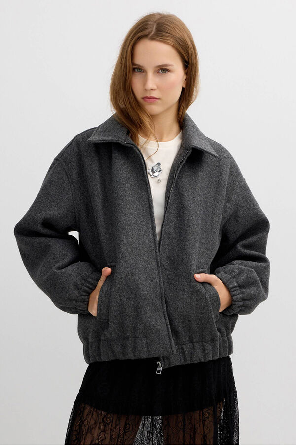 Inside Stoffjacke Grau