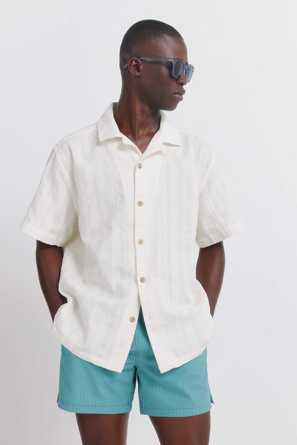 Springfield Striped seersucker swimwear blue