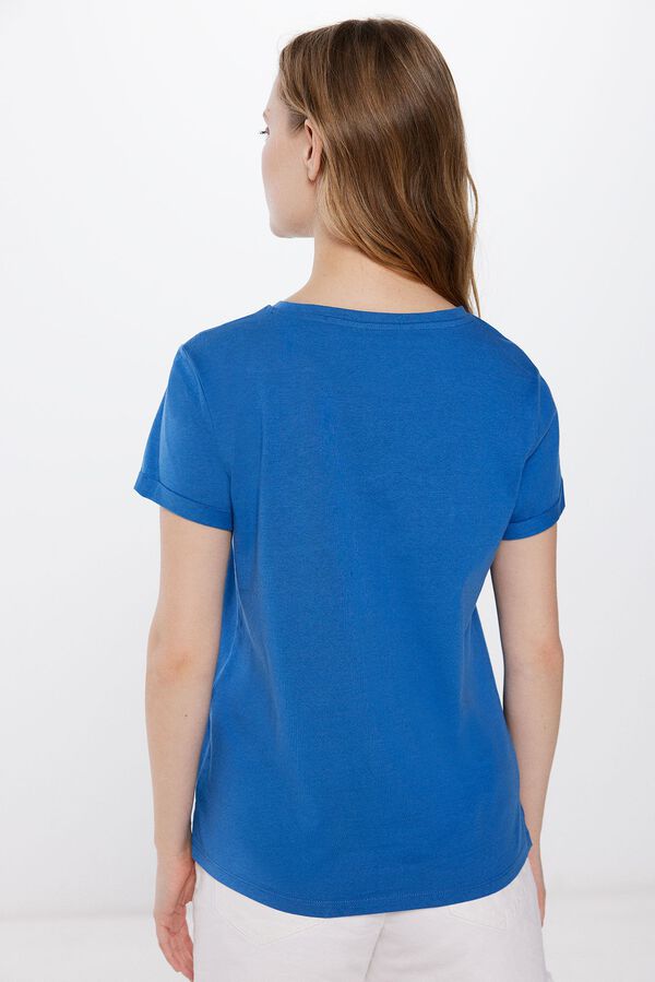 Springfield T-shirt Gráfica Paisagem azul