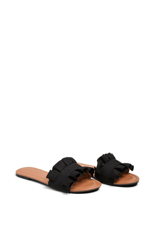 Pieces Flat slider sandal black