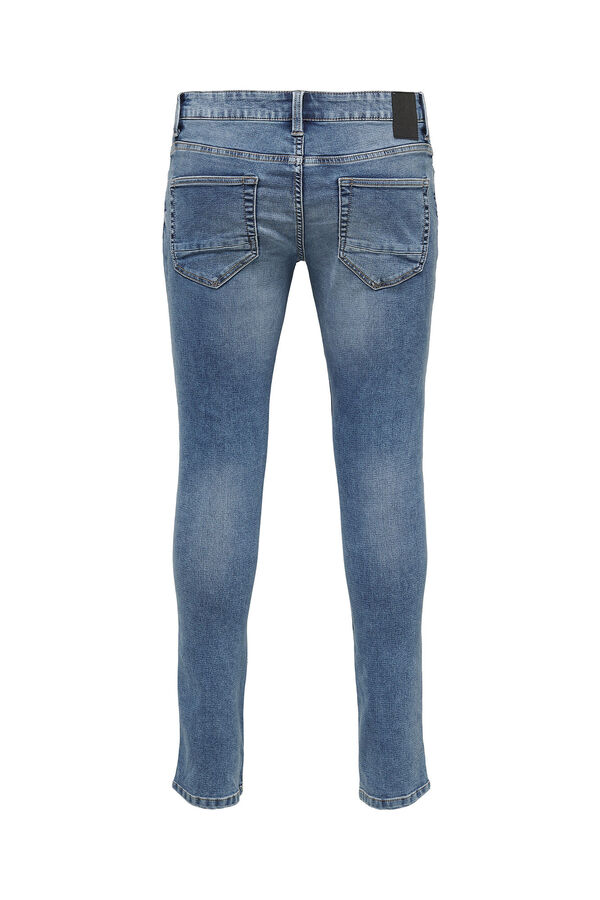 Springfield Slim fit jeans kék