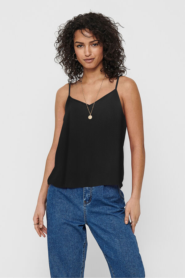 Only V-neck strappy top noir