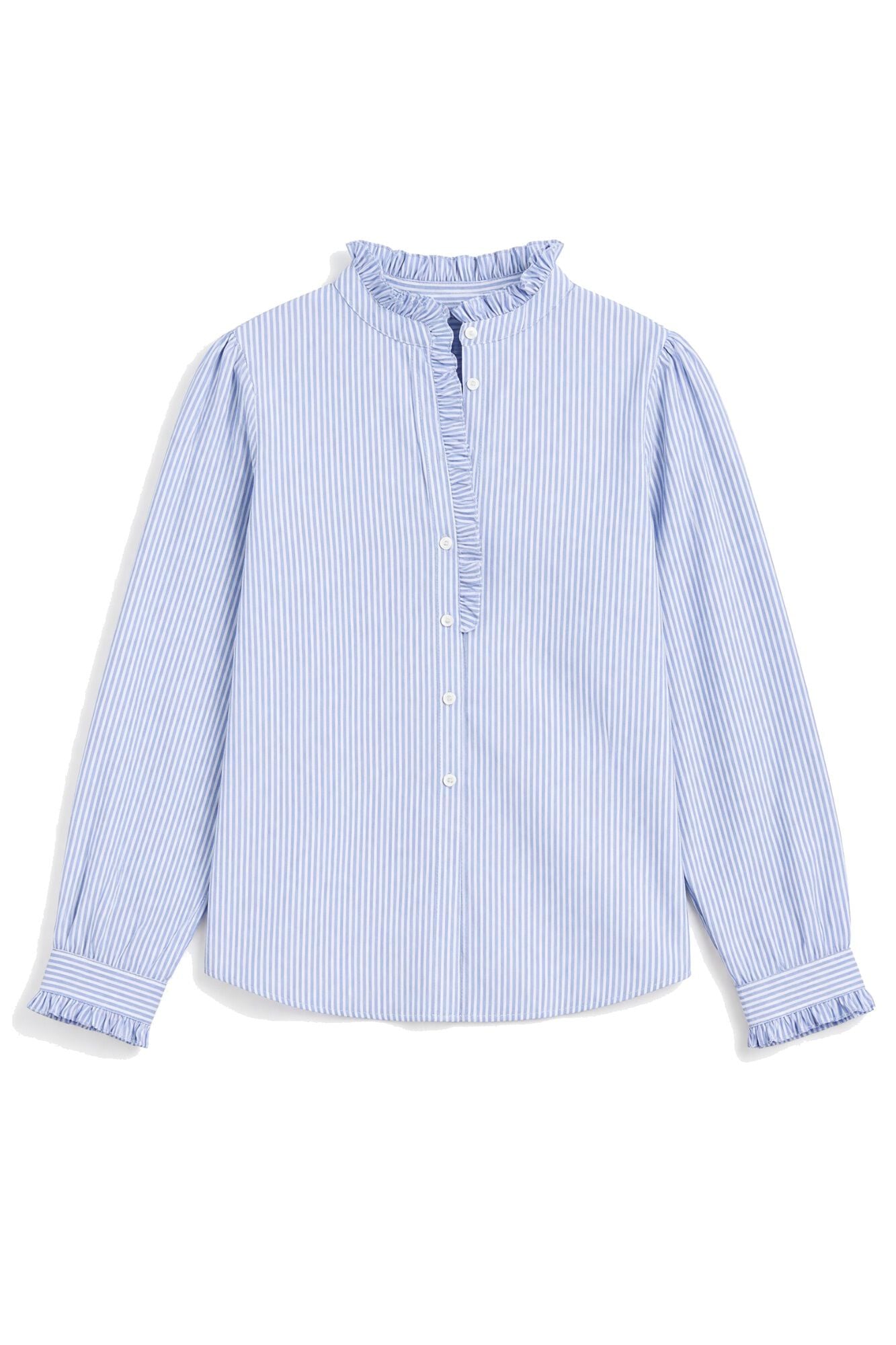 Springfield Ruffle mandarin collar shirt
