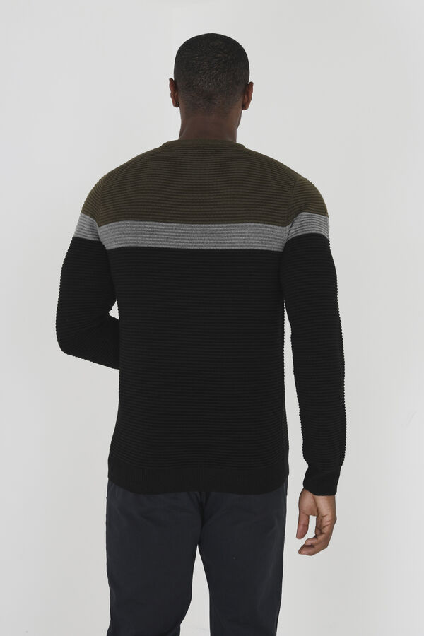 Brave Soul Jersey panelado con canal&eacute; negro