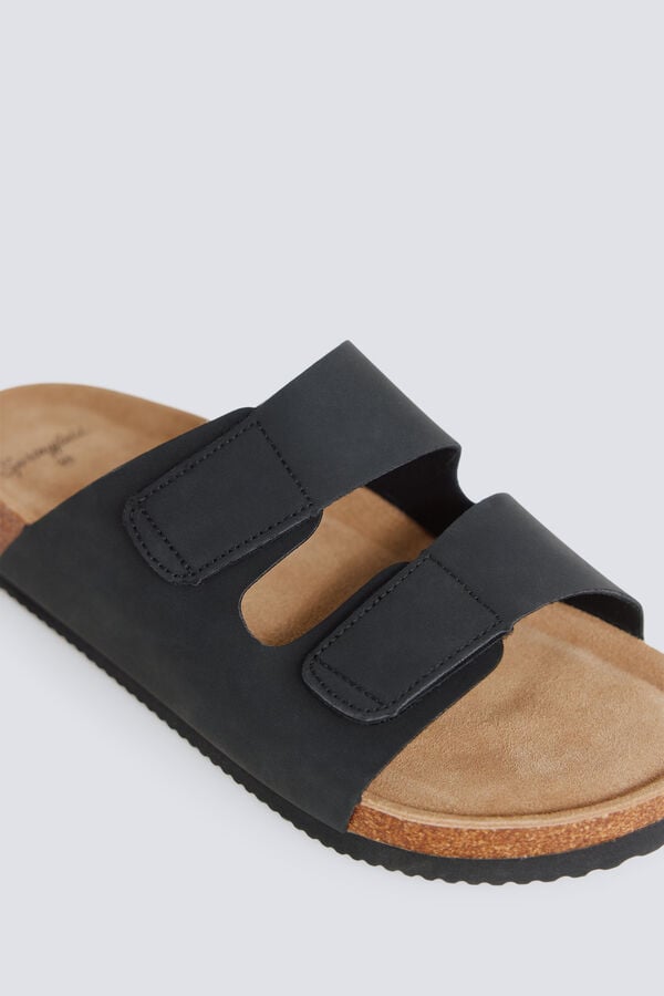 Springfield Double strap velcro sandal black