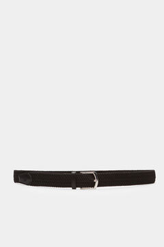 Springfield Cinturón trenzado monocolor negro