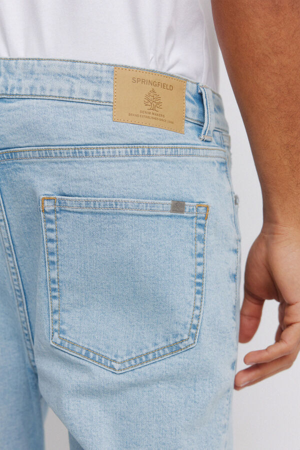 Springfield Light wash slim fit jeans blue