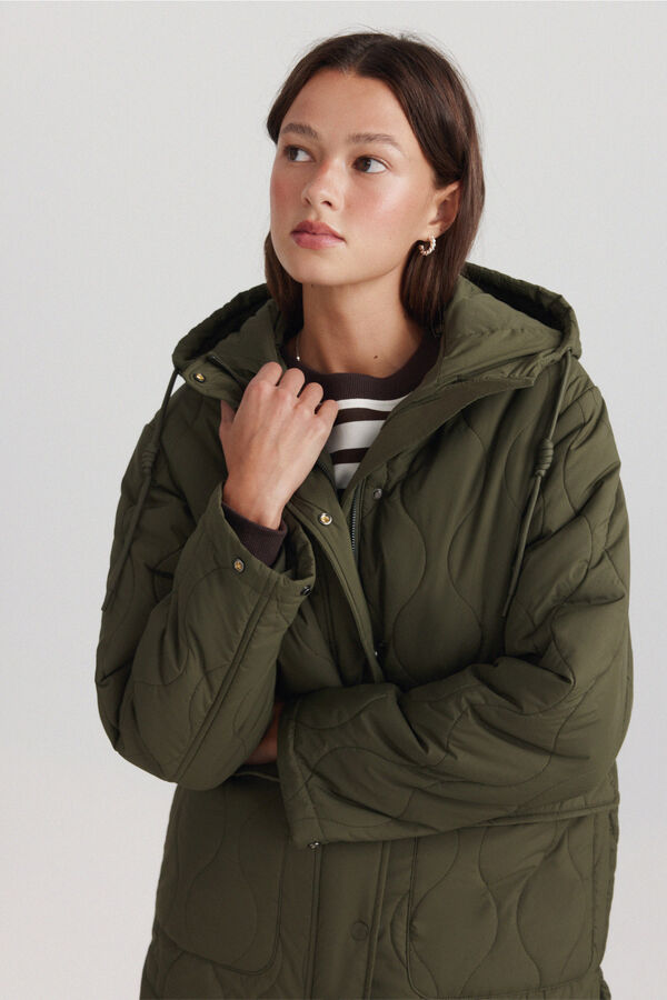 Springfield Puffer jacket with hood beige