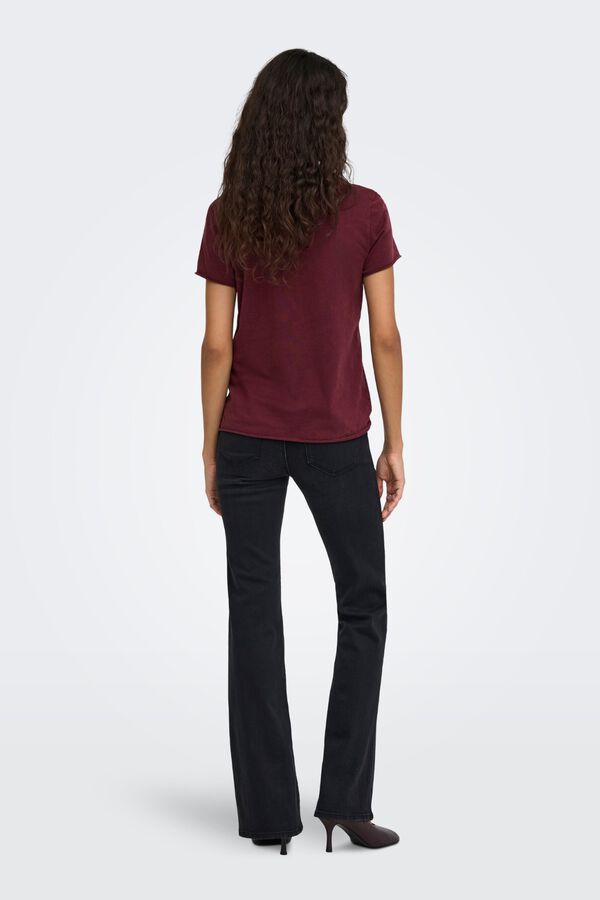 Only Printed short-sleeved T-shirt brown