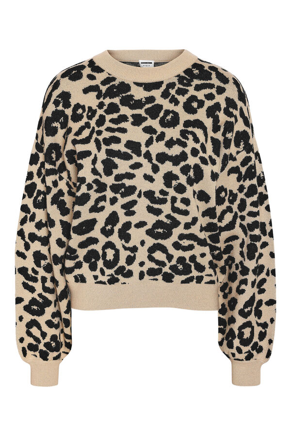 Noisy May Camisola de malha gola redonda cru