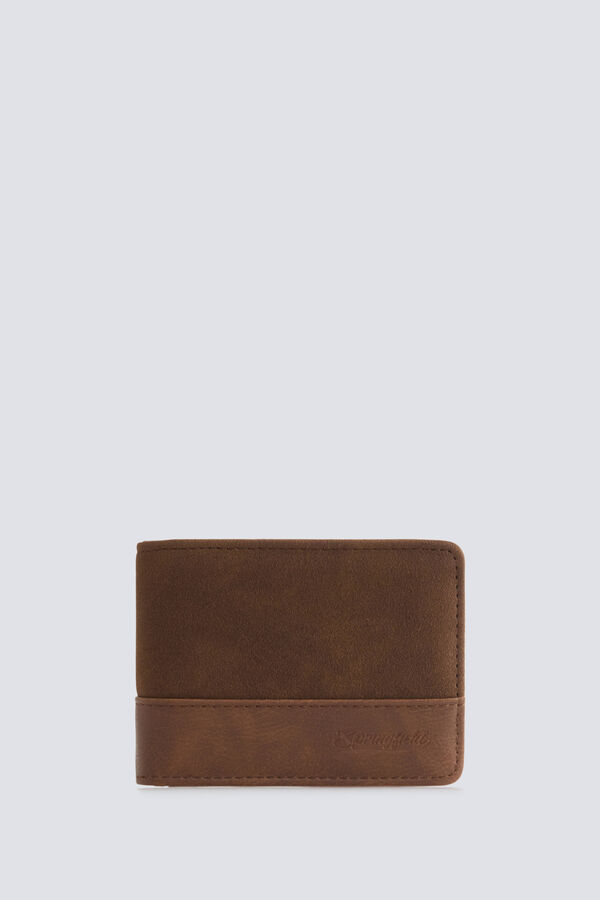 Springfield Two-tone faux leather wallet mink