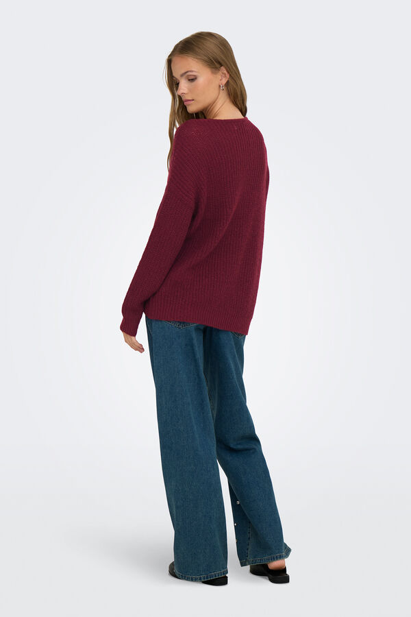 JDY V-neck jumper pink