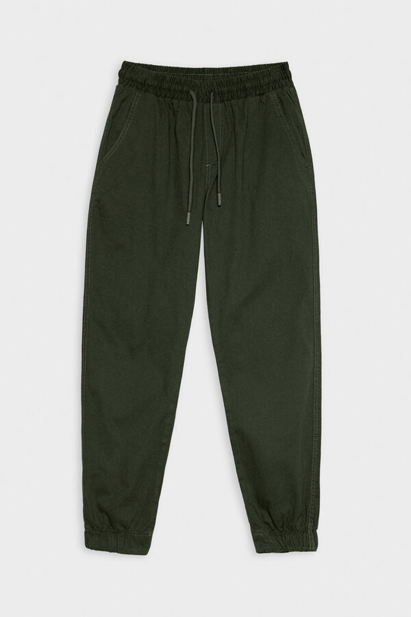 Springfield Essential elasticated jogger trousers dark gray